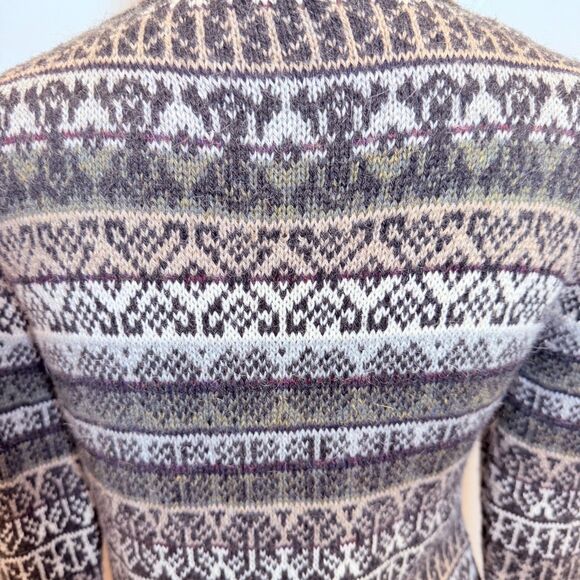 Indigenous One Weave Alpaca Wool Sweater with Front Tie Size Small - Picture 6 of 14